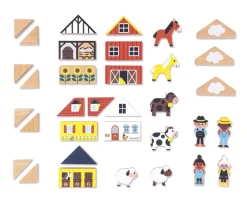 34 Bloques de Madera Campiña Cross Roads