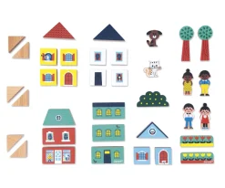 36 Bloques de Madera Ciudad Cross Roads