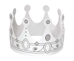 6 Coronas de Papel Folia White Crown