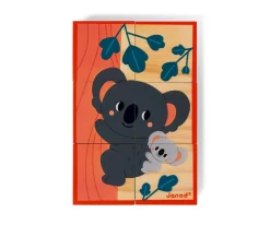 6 Cubos de Madera Animales