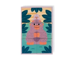 6 Cubos de Madera Animales