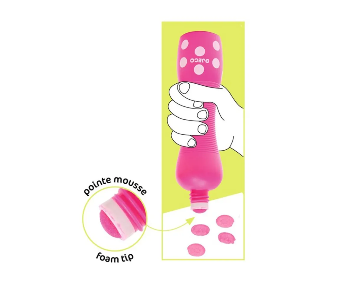 4 Marcadores Puntos Grandes Neón