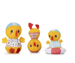 3 Patitos de Baño Aprendiendo a Nadar