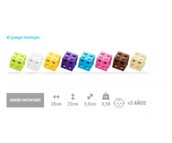 100 Piezas de Construcción Meli Classic CUBE Pink