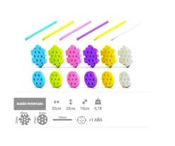 60 Piezas Maxi Constructor Pink