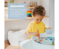 3 Pinzas Silicona Coral