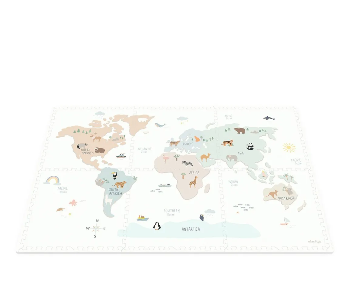 Alfombra de Juegos Tiloo Puzzle Worldmap