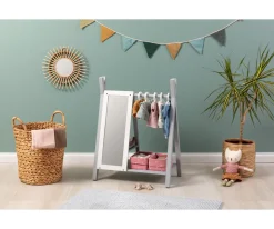 Armario Perchero para Muñecas Viola Gris/Blanco