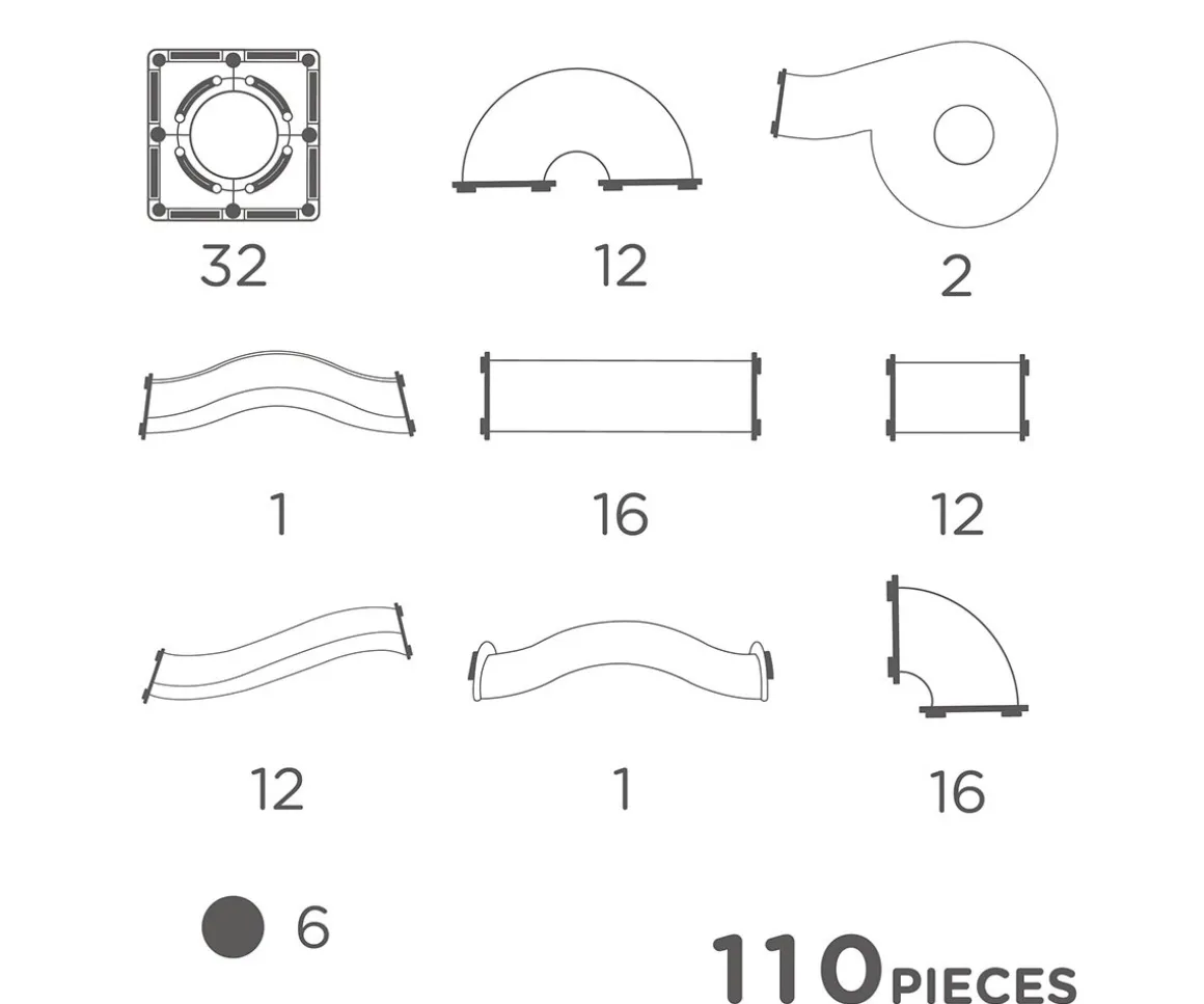 Ball Run Clever Pack Pastel 110 Piezas