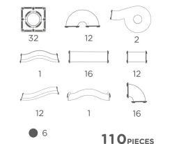 Ball Run Clever Pack Pastel 110 Piezas