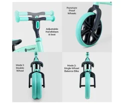 Bicicleta de Equilibrio Yvelo Junior Mint Yvolution