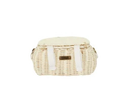 Bolsito Ratán Mini Chari Chalk