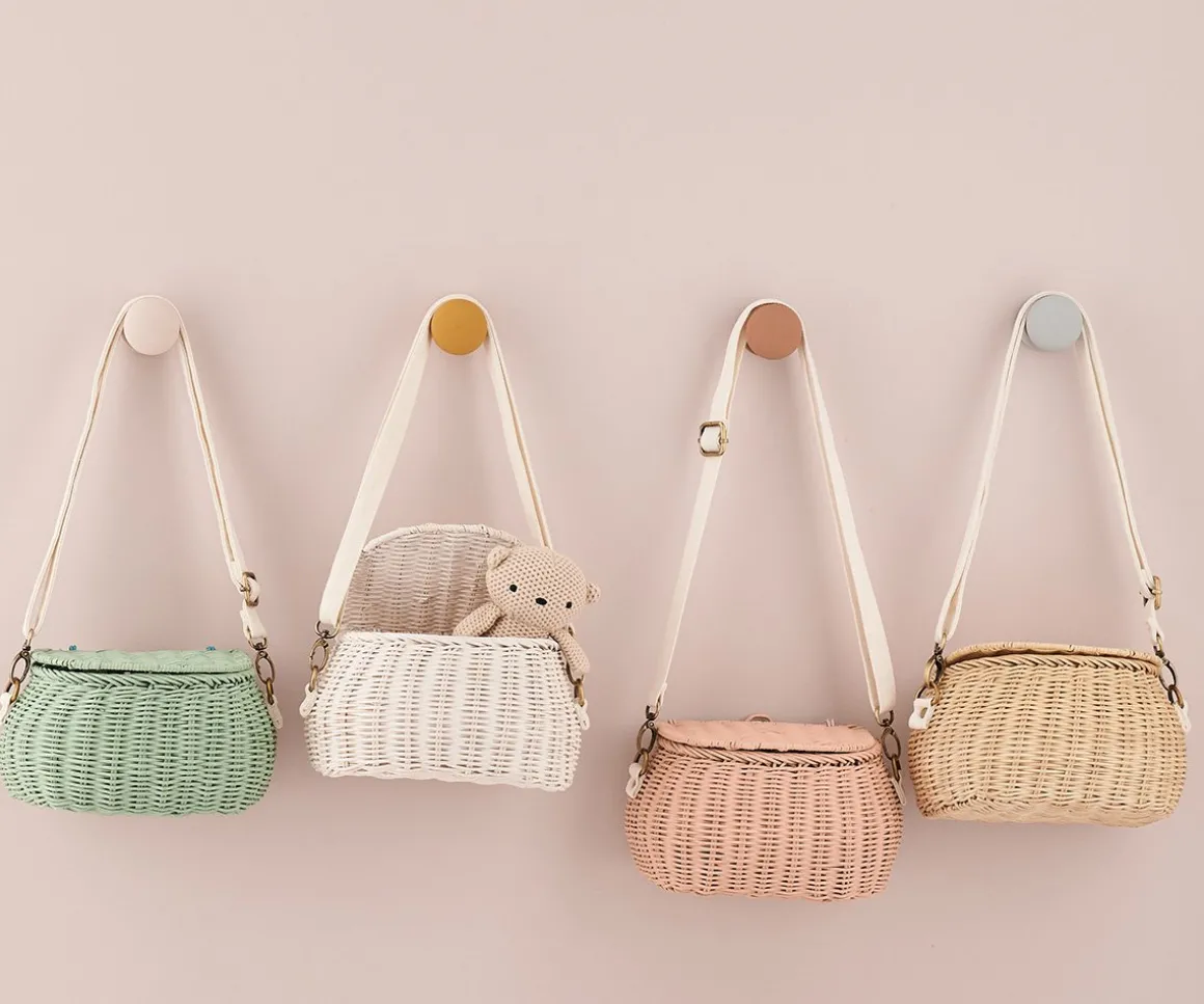 Bolsito Ratán Mini Chari Chalk