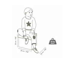 Caja de Almacenamiento Con Asiento Estrellas