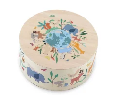 Cajón de Madera "Animales del Mundo"