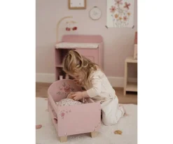 Cama de Madera con Textil para Muñecas FSC