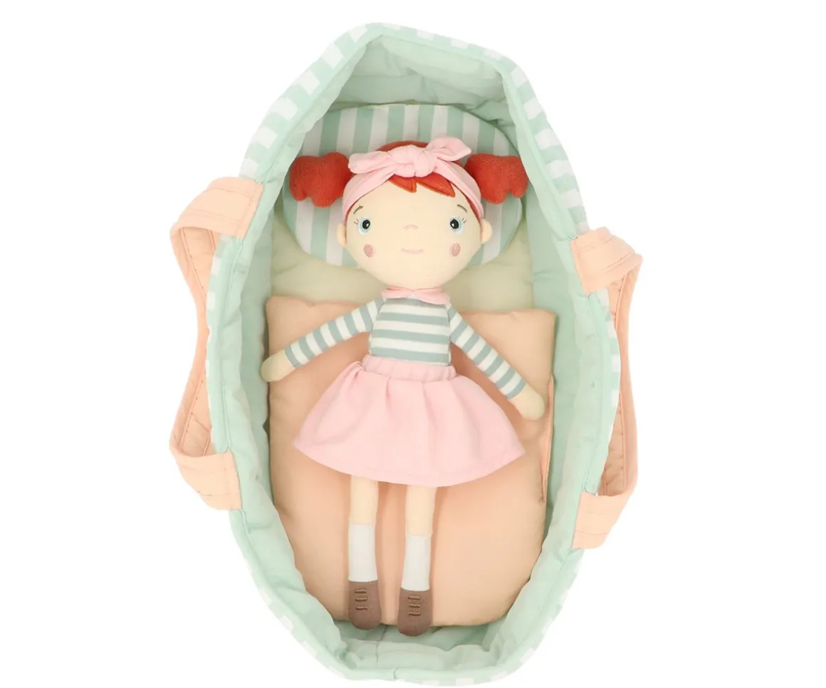 Capazo Muñecas Stripes Sage