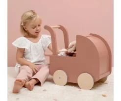 Carrito de Madera con Muñeca Blandita