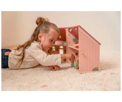 Casa de Muñecas de Madera Portable
