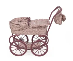 Cochecito Cuco Ruedas Grandes Cherry Flores para Muñecas