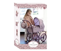 Cochecito Cuco Ruedas Grandes Cherry Flores para Muñecas