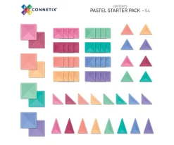 Construcción Connetix Pastel Starter 64 Piezas