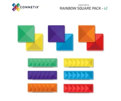 Construcción Connetix Rainbow Square 42 Piezas