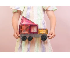 Construcción Connetix Transporte Pastel 50 Piezas