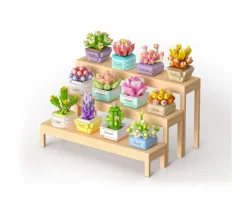 Construcción Mini KOCO Planta Suculenta Naranja 130 Piezas