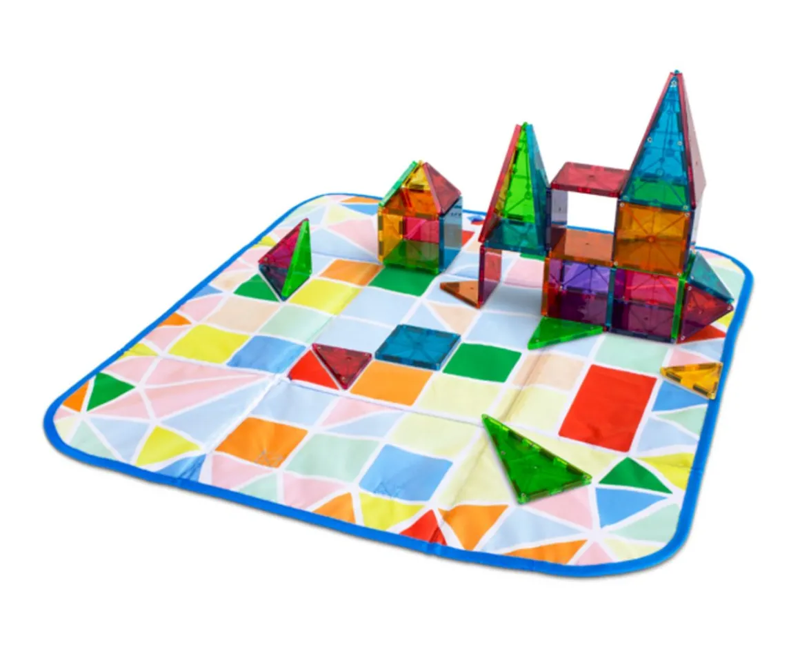 Contenedor Magna-Tiles y Tapete de Juego Interactivo