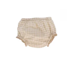 Culotte Vichy Beige para Muñeco