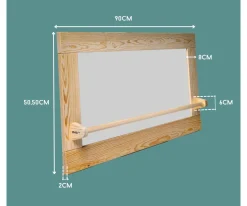 Espejo Montessori Grande con Barra de Madera