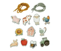 Figuras de Madera para Enlazar Cordones Little Farm