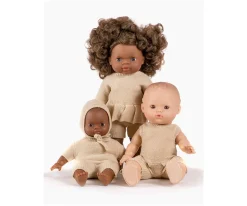 Gorro de Punto Crema Élie para Minikane Babies