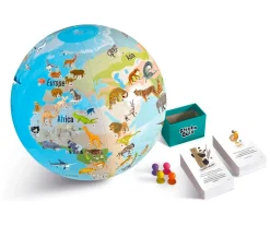 Juego de Mesa Stick'n Quiz + Globo Inflable Animales del Mundo