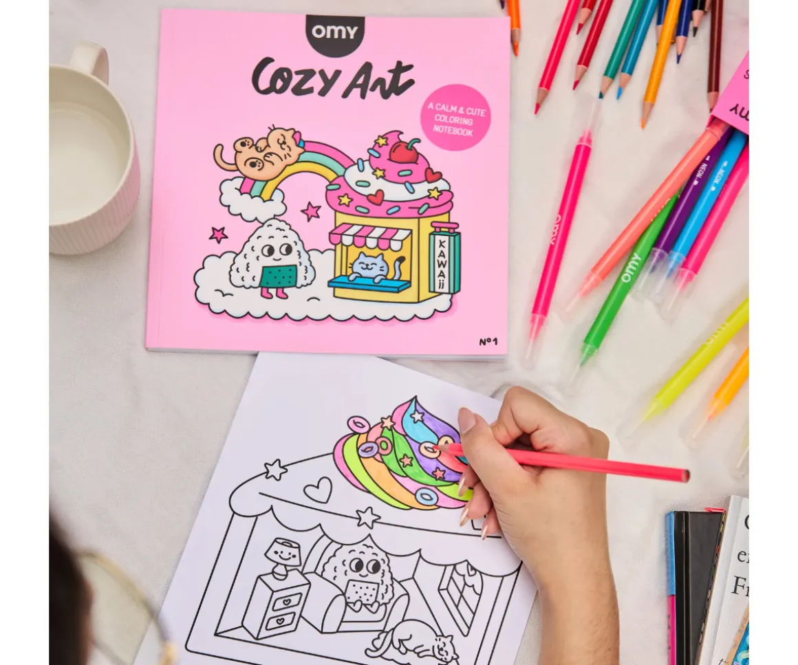 Libro para Colorear Cozy Art Kawai