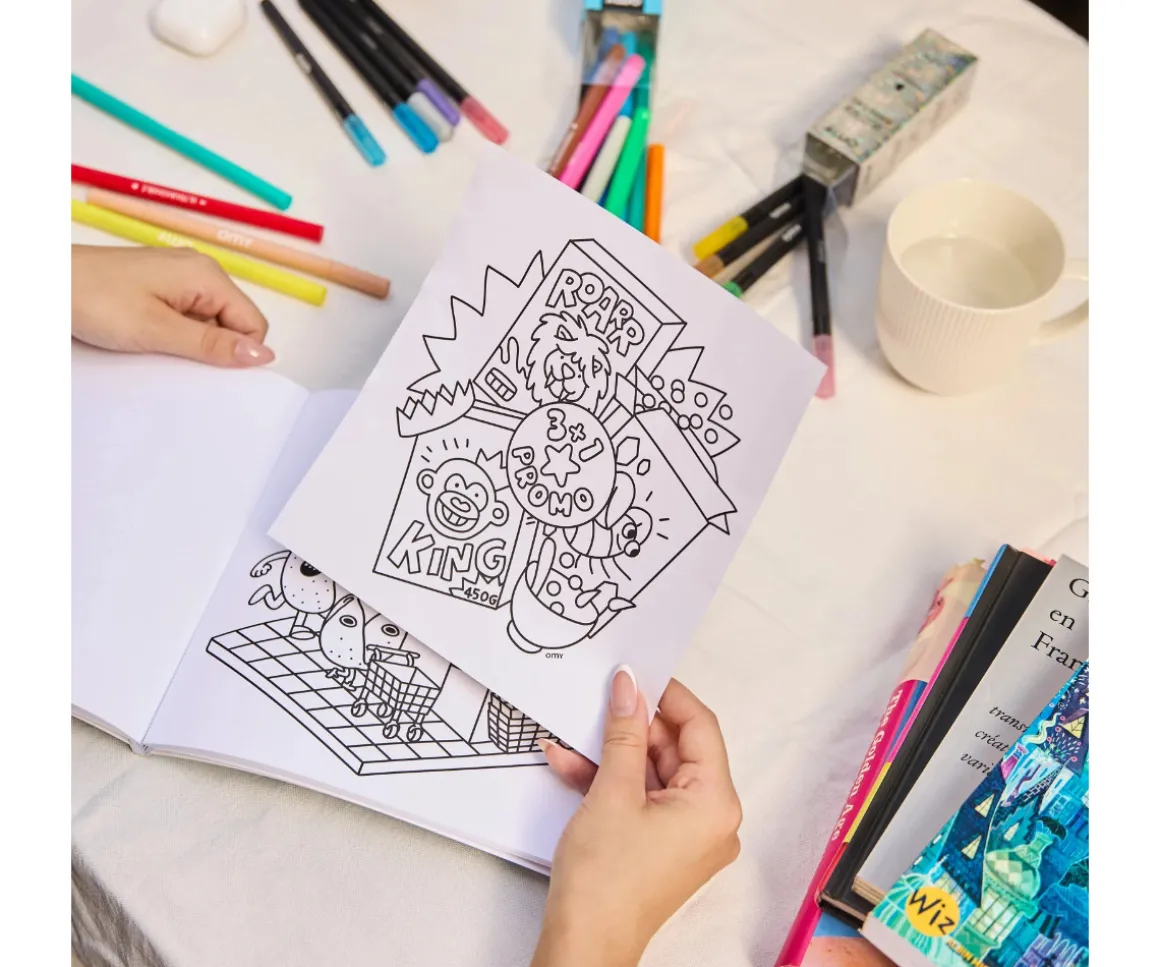 Libro para Colorear Cozy Art Supermarket