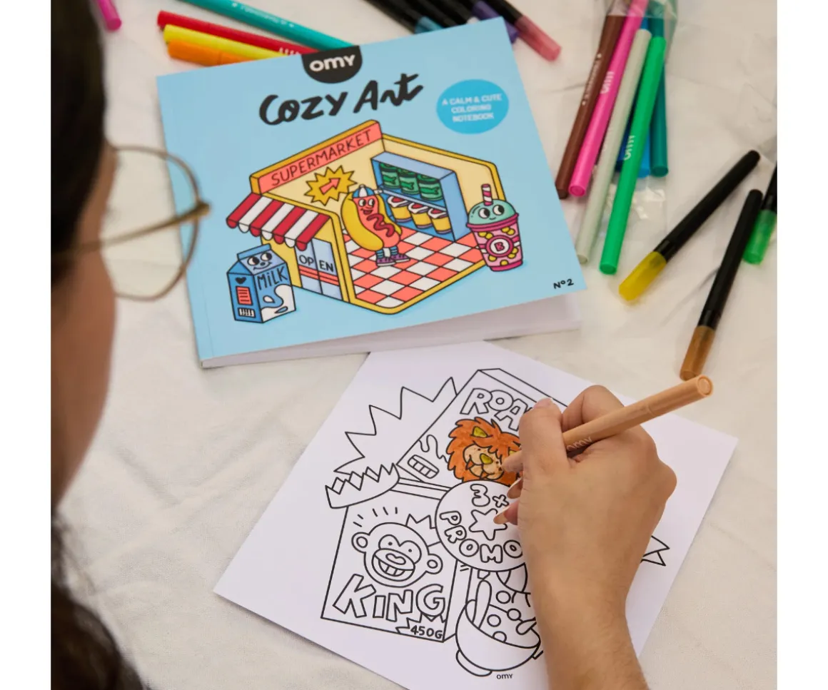 Libro para Colorear Cozy Art Supermarket