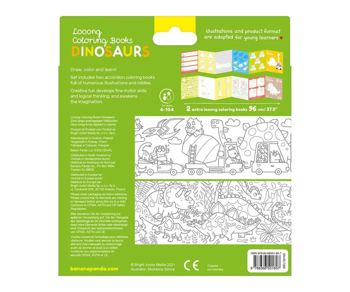 Libro Para Colorear Looong Dinosaurios