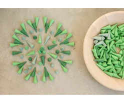 Mandala Pequeños Conos Verdes