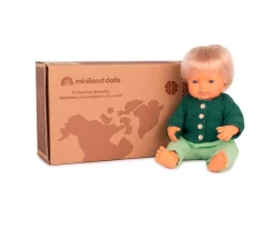 Muñeco Bebé Caucásico 38 cm con Conjunto Forest