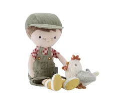 Muñeco Blandito Jim Granjero con Gallina