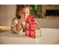 Pack Glitter Tiles Transparent/Pink 16 piezas