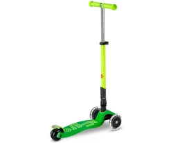 Patinete Maxi Deluxe Plegable Neon Led Verde / Amarillo