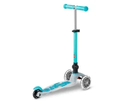 Patinete Micro Deluxe Plegable Orion Glow Led Azul