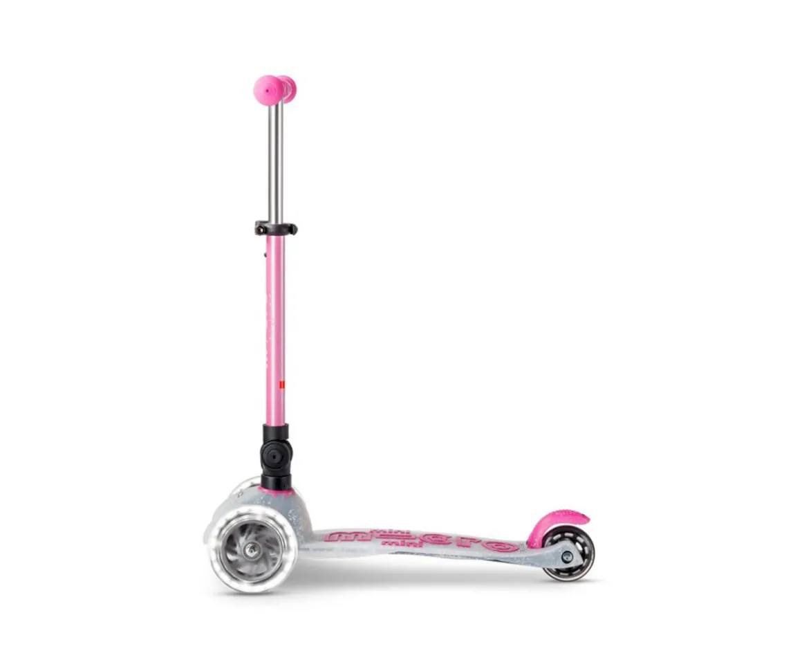Patinete Micro Deluxe Plegable Orion Glow Led Rosa
