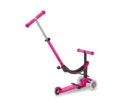 Patinete Mini Micro 4 en 1 Deluxe LED Rosa