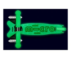 Patinete Mini Micro Deluxe Glow Lime con Luces LED + Molinillo Cohete