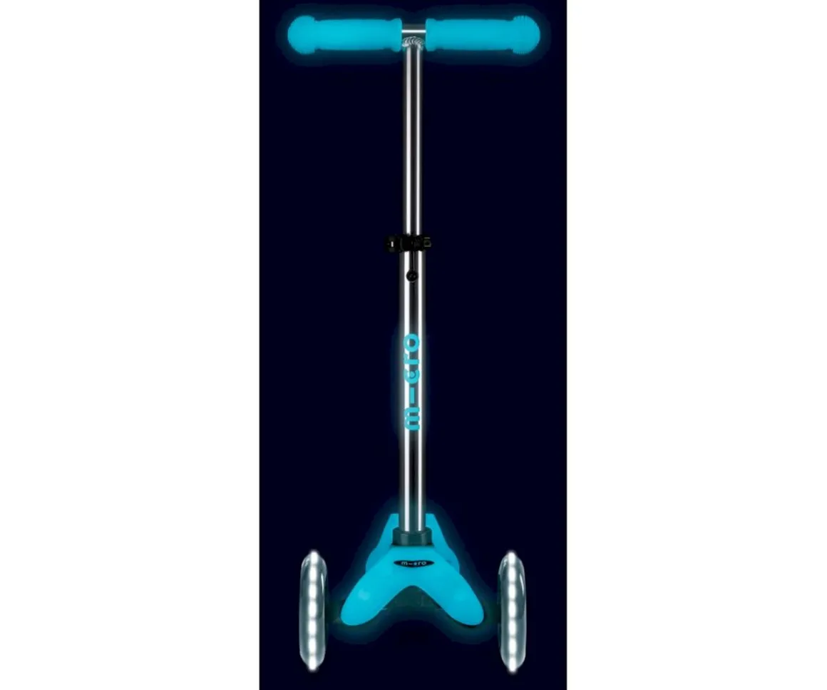 Patinete Mini Micro Deluxe Glow Aqua con Luces LED