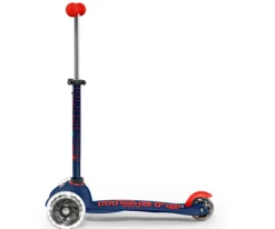 Patinete Mini Micro Deluxe Marino/Rojo Luces LED